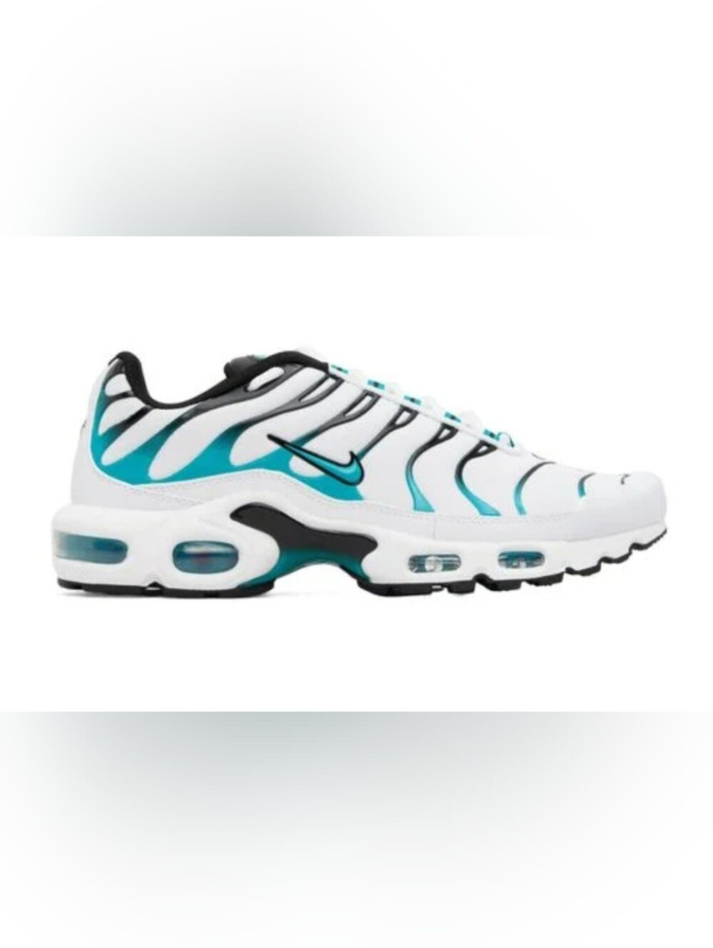 Nike White and Teal Air Max Plus TN Runner. Sz: 11.5